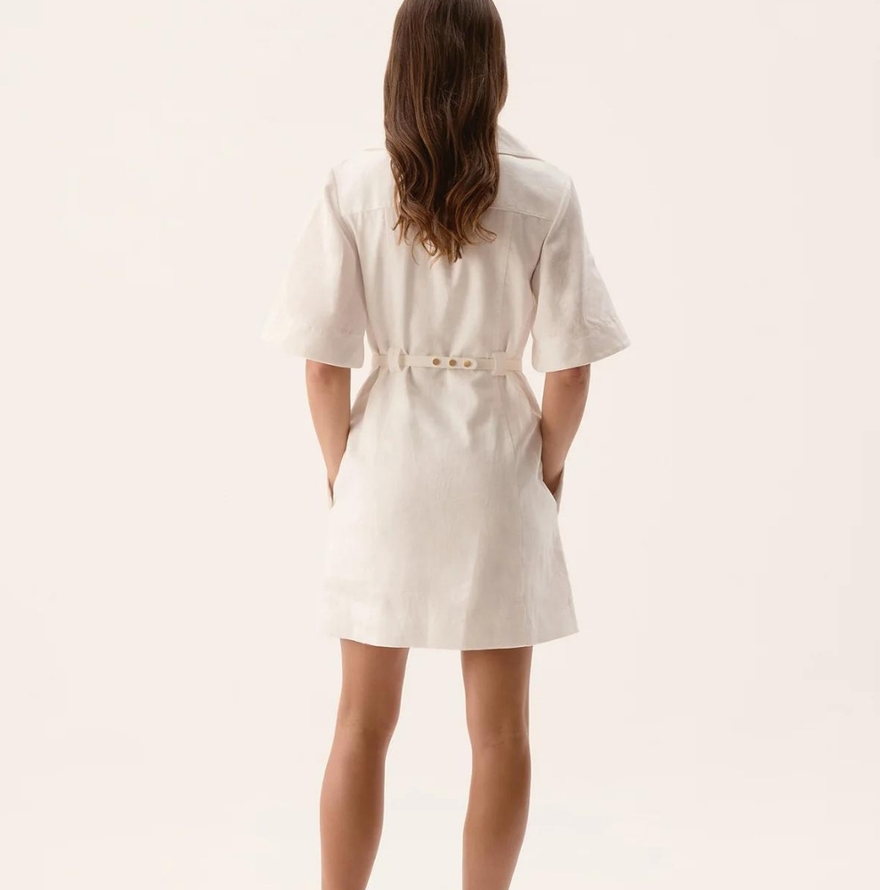 Aje Ana Mini Dress in Ivory - Picture 6 of 16